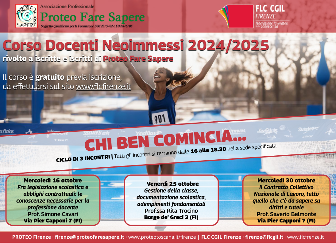 CHI BEN COMINCIA....Corso per neo-immessi in ruolo