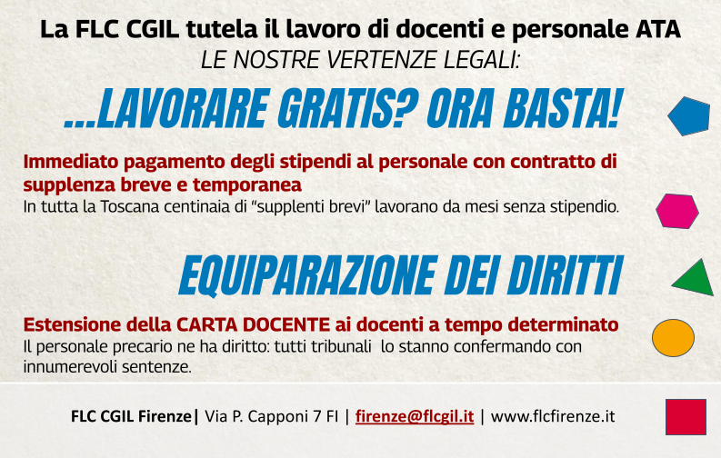 PERSONALE PRECARIO | Due vertenze contro il Ministero dell’Istruzione