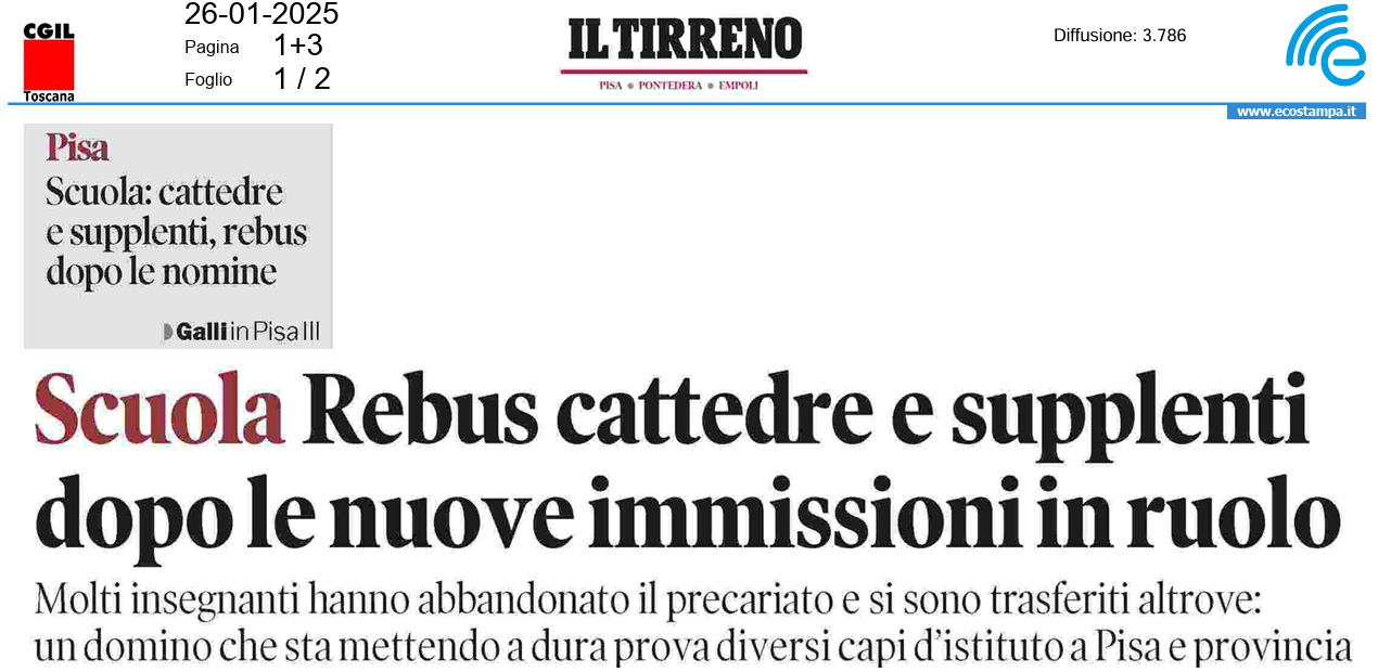 Cattedre vacanti e rebus supplenti