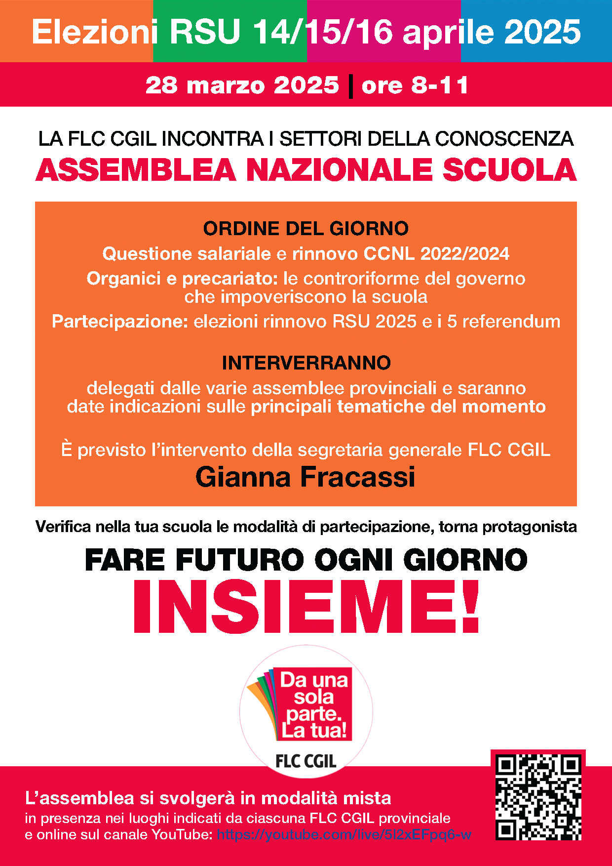 Ven. 28/3 | Assemblea sindacale per il personale docente e ATA