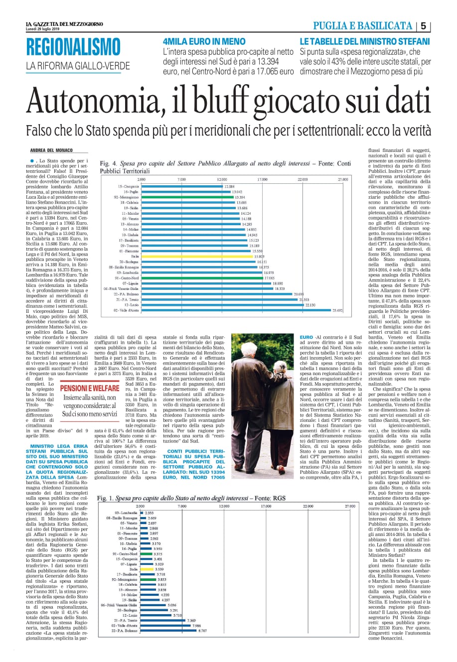 Autonomia, il bluff giocato sui dati