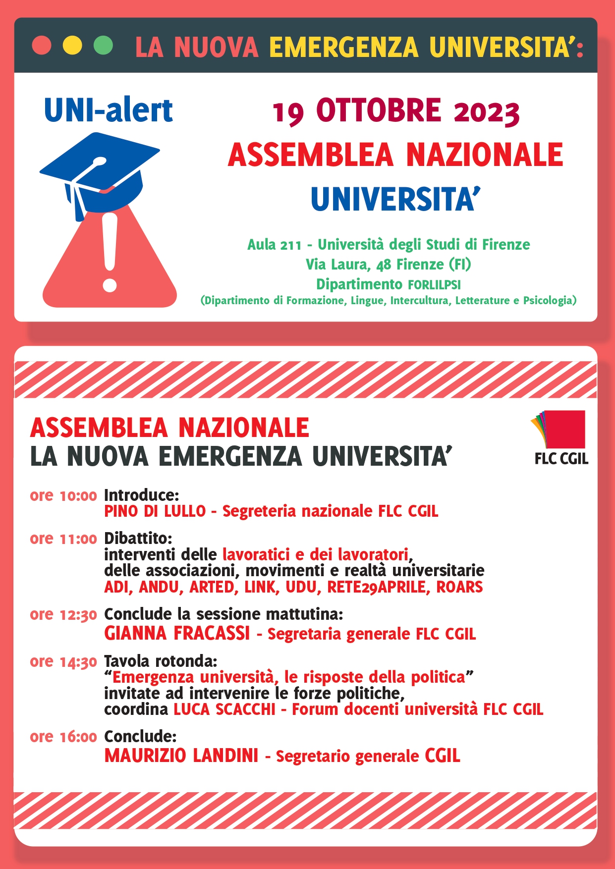 Giov. 19/10 | Assemblea Nazionale "La nuova emergenza università"