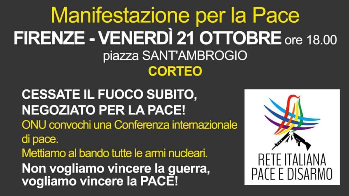 Firenze per la pace, venerdì 21