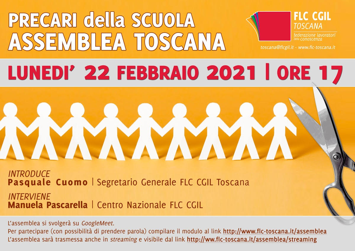 Assemblea regionale dei precari della scuola